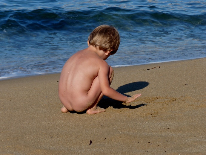 Boy at s Maria Castellabate Beach