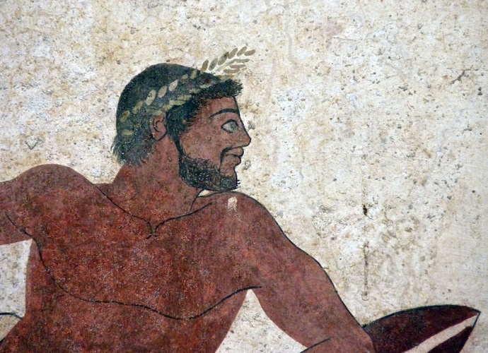 Lutenist with Lyre & Egg (detail South Wall) 2