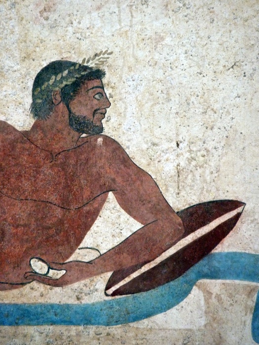 Lutenist with Lyre & Egg (detail South Wall)