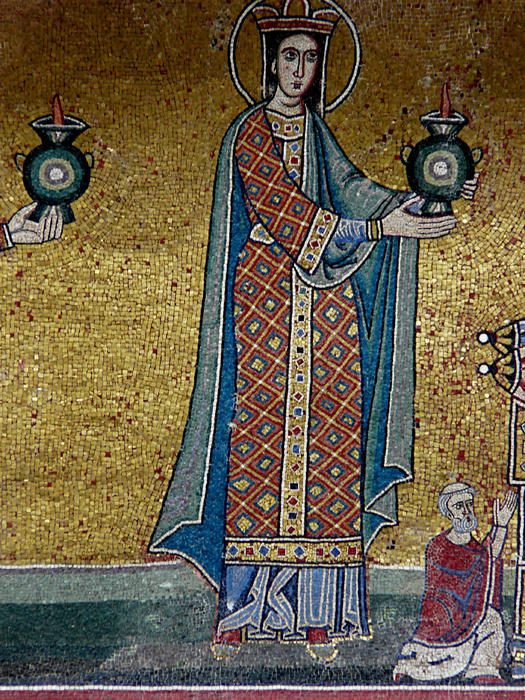 One Woman Holding a Lamp