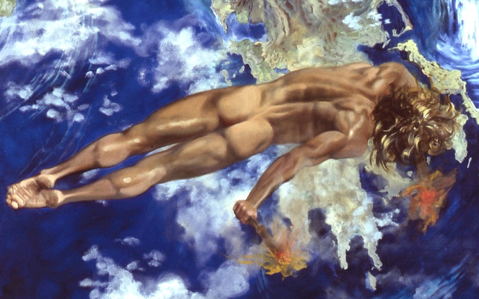 Prometheus Stealing Fire (detail) 3