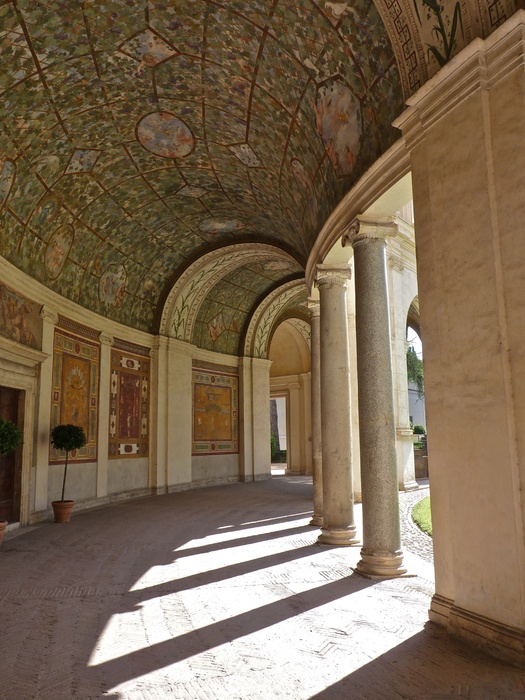 Villa Giulia Frescoes Inside the Colonnade