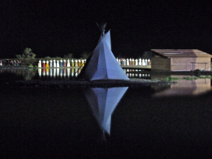 Women Wearing Traditional Camargue Dresses & Teepee 2