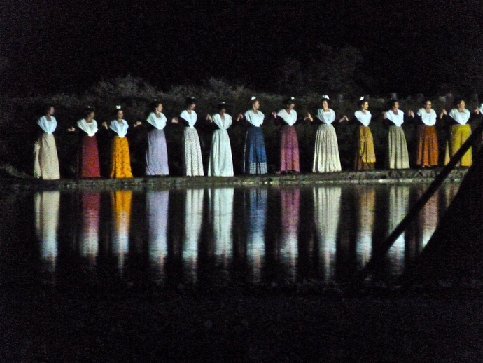 Women Wearing Traditional Camargue Dresses