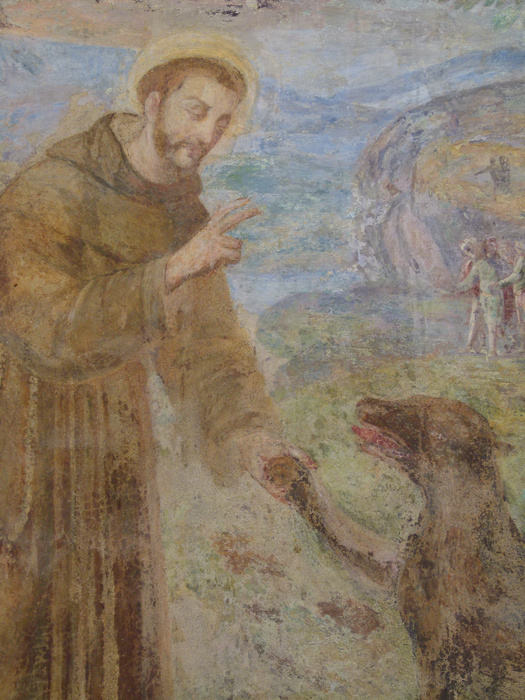 Chiostro di Santa Chiara San Francesco e Lupo di Gubbio 2